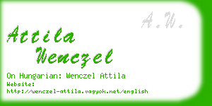 attila wenczel business card